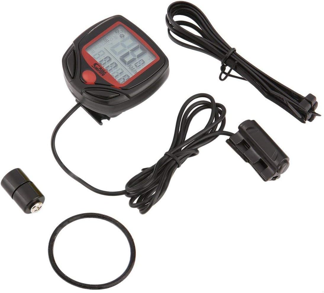 Zinniaya SUNDING SD-546B Wired Multifunctional Bicycle Computer Mini Odometer Stopwatch Portable Digital LCD Waterproof Speedometer