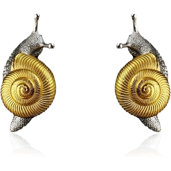 Cute Snail Mushroom Jewelry Set - Adjustable Ring, Necklace & Earrings For Women & Teens