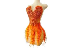 Zbroh Beautiful Ostrich fur decoration large full bodice applique pure handsewing rhinestones beads lace trim patches