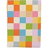 Kaxepren Colorful Checkered Passport Holder for Travel Abstract Chess Pattern PU Leather Passport Cover Wallet Cute Passport Card Holder for Women and Men