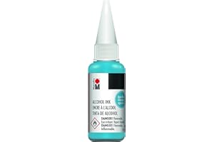 Marabu Alcohol Ink - Aqua Blue - Sail The Seas of Inspiration, Channeling The Calm and Serenity of a Gentle Ocean Breeze - 20ml Bottle