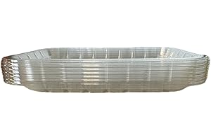 BARK AND LINDY Plastic Crafts Trays Clear Meat Tray Paint and Ink Mixing Trays Food Tray School Printmaking Trays for DIY Craft 8 3/8" x 6" (20)