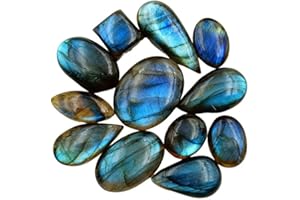 SGM Shop™ 100 Cts (3 to 5 Pcs) Natural Cabochon Loose Gemstone Flat Back Mix A+ Quality For Jewelry Making, Crafts & DIY, Wedding Gift, Healing Chakra, Wire Wrapping Crystals