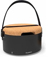 BergHOFF Leo Portable Carbon Steel Tabletop BBQ with Cork Lid - Black view 3