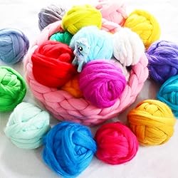 3.53oz Wool Roving Yarn, Fiber Roving Wool