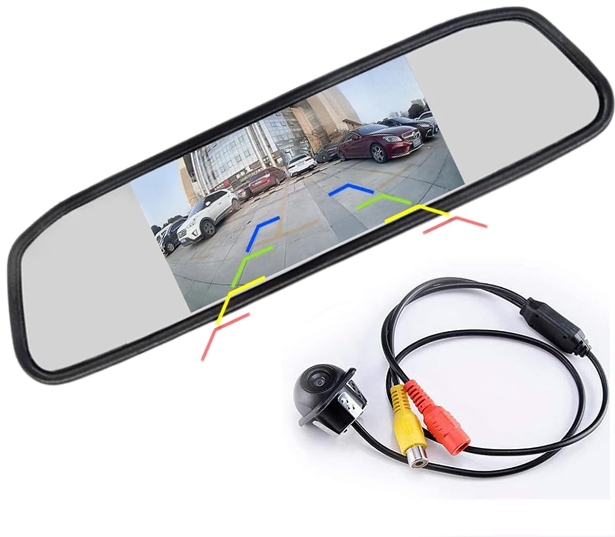 MiNi Reversing Backup Rear View Camera with 5 inch Color TFT LCD HD Car Rearview Mirror Monitor Screen Car Reverse Monitor
