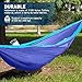 Forbidden Road Swing Camping Hammock 210D Nylon with Straps (Light Purple/Blue, Double)