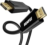 Benfei DisplayPort to HDMI 1.8M Cable 2 Pack DP to HDMI 1080p Gold-Plated