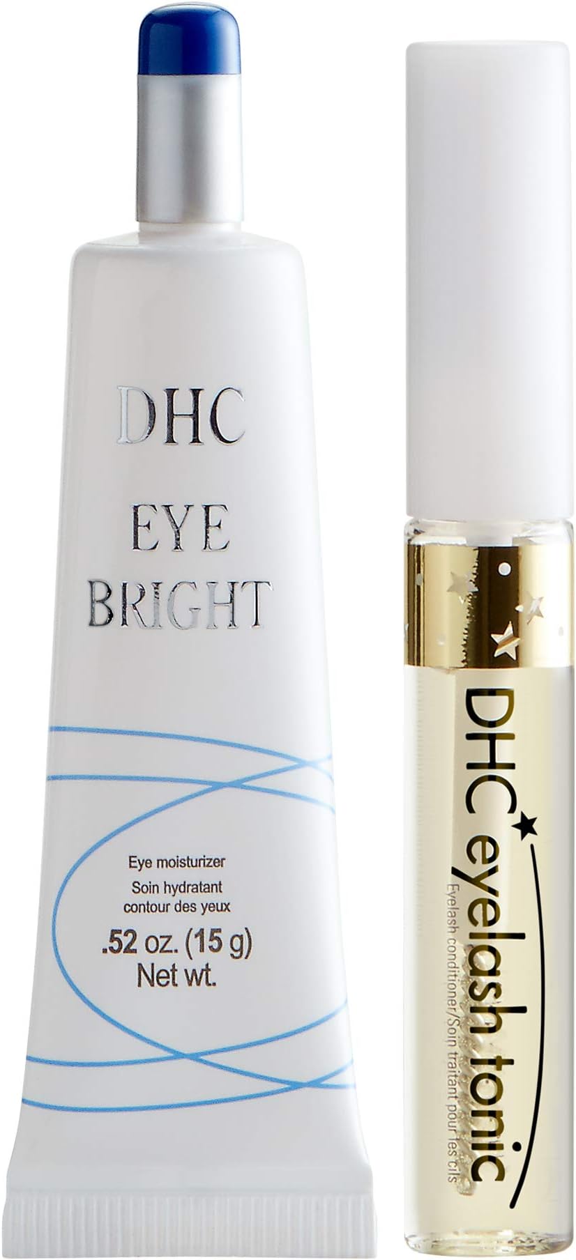 DHC Eye Bright and Eyelash Tonic, Depuffing Gel, Dark Circles, Hydrating, Eyelash Conditioner, Strengthening, Fragrance and Colorant Free, Ideal for all skin types, 0.52 oz. Net wt. and 0.21 fl. oz.