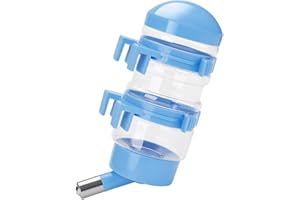 FOBLOEER No Drip Dog Kennel Water Bottle Dispenser for Crate, 400ml Dripless Pet Drinking Fountains Kettle with Automatically Feeding Water