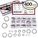 Hilitchi 400-Pcs 304 Stainless Steel External Internal Tooth Star Lock Washers Assortment Kit - Included: M2 M3 M4 M5 M6 M8 M10 M12