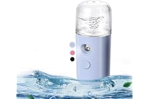 Kingsmile Nano Mist Sprayer,Electric Handy Little Nano Mister with Fine Mist, Portable Face Mister for Lashes & Daily Make Up, Mini Face Humidifier, Nano Facial Mister with 1OZ /30ML Water Tank Blue
