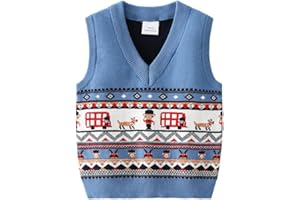 Vivobiniya Toddler boy Knit Vest V-Neck Cardigan Kids Autumn Clothes 6m-3Y