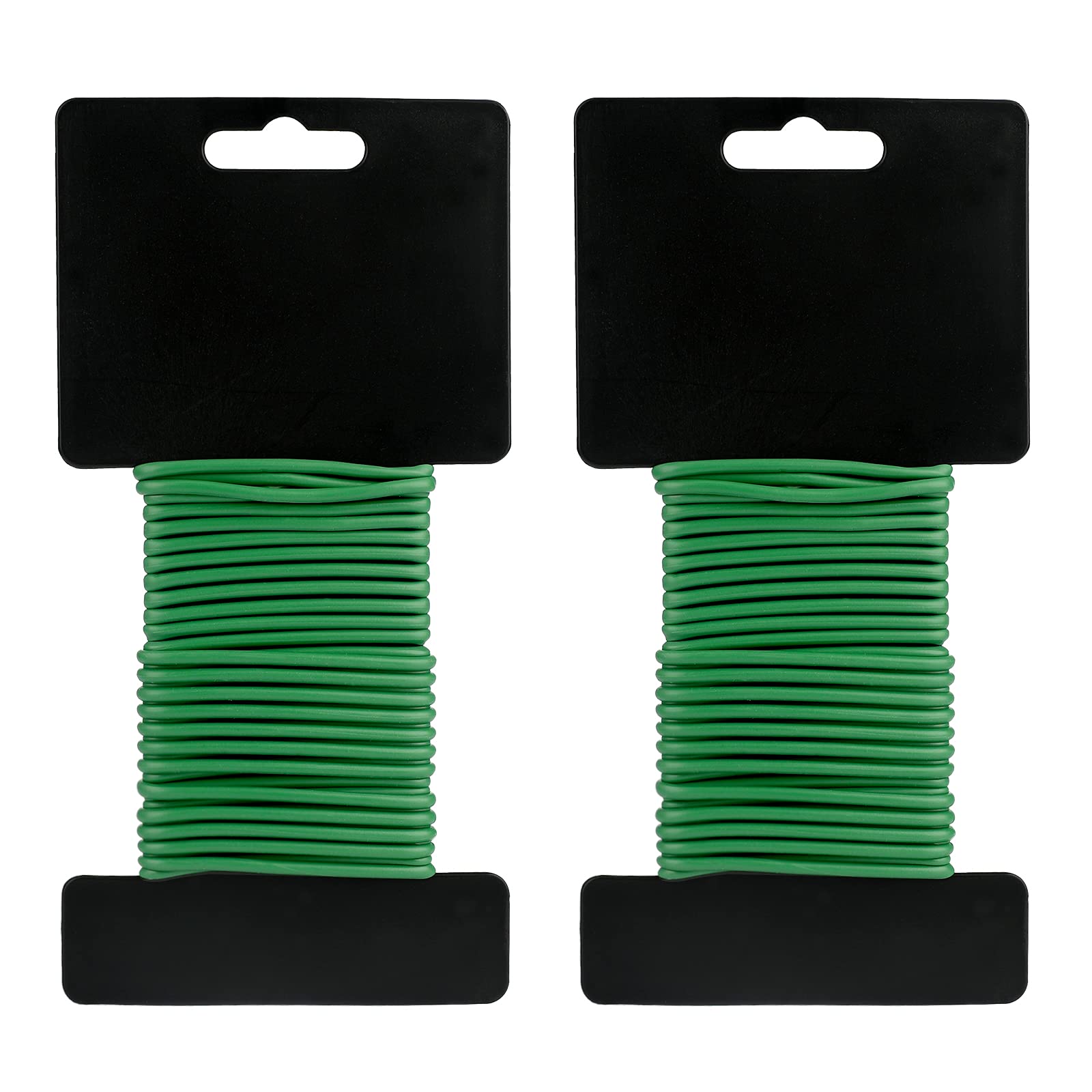KINGLAKE 2Pcs x 5m Green Garden Soft Tie, 3mm Garden Flexible Wire Tie Plant Twist Wire Plastic Coated