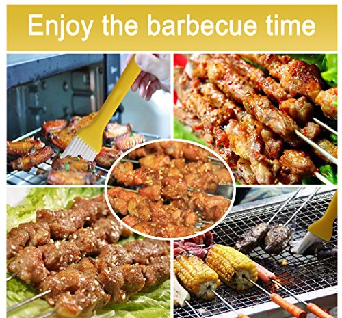 12pc BBQ Skewers set,Stainless Steel Metal Barbecue Kabob Sticks with Heat-resisting Handle- Pefect for Shish Kabob, Grill