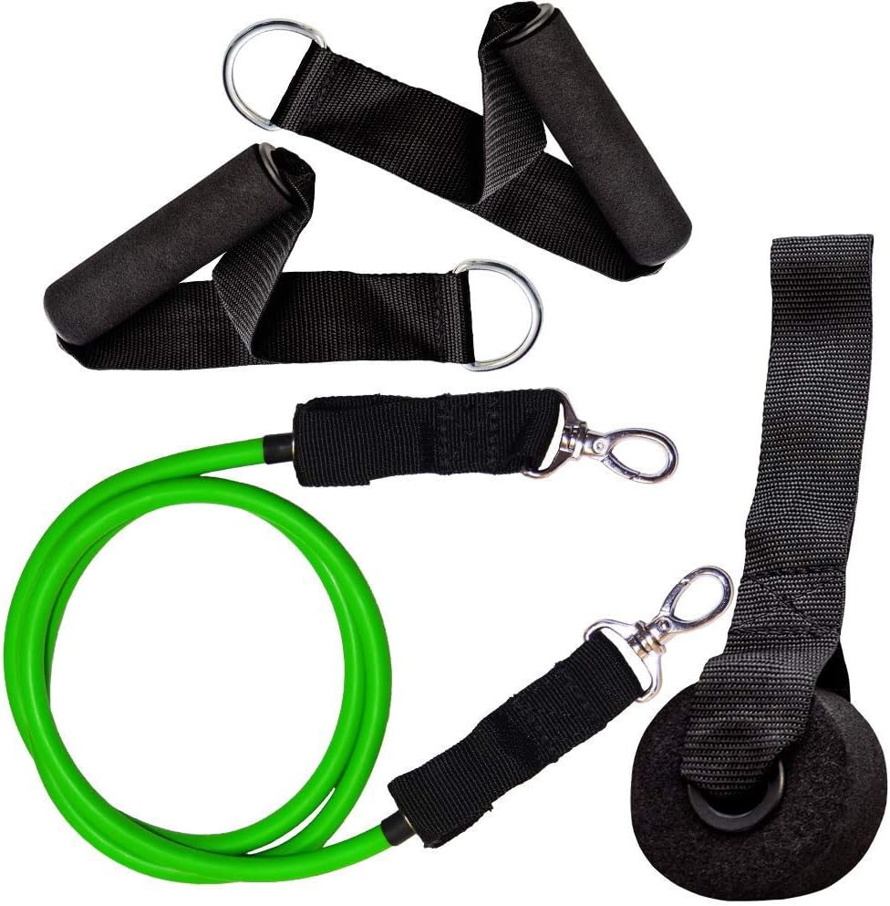 Kinetic BandsExercise Resistance Bands - Single Resistance Band for Exercising with Detachable Handles and Door Anchor for Resistance Bands Workout, Physical Therapy, Strength, Sports and Fitness