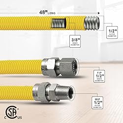 Highcraft GUHD-ZD38-48D Gas Line Hose 1/2'' O.D. x