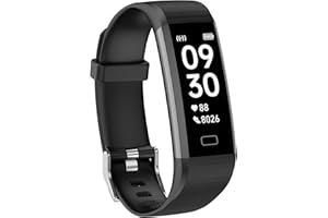 LIVIKEY Fitness Tracker with Heart Rate Monitor, Fitness Watch & Pedometer, with Steps Calories Counter Sleep Tracker IP67 Waterproof, Smart Watch Compatible with Android iOS for Women Men