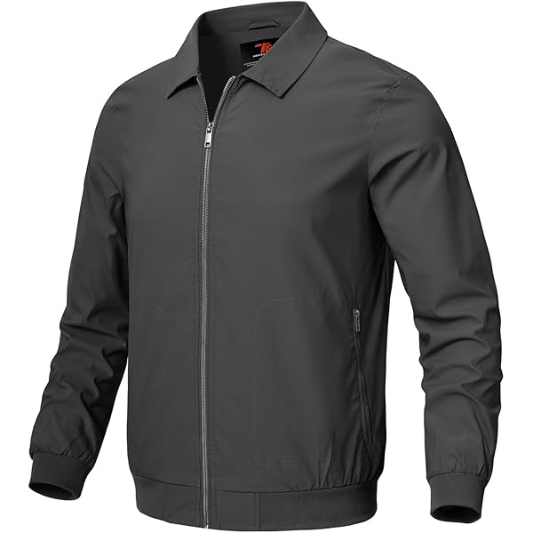 TLZC Men's Fashion Bomber Jacket Lightweight Track
