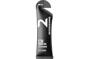 Neversecond C30 Energy Gel, Performance Nutrition & Hydration, Never2 Energy Gel for Ultra Triathlons, Cycling & Marathons (Unflavored, 12-Count Pack)