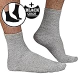 Organic Eco Hemp Walking Socks – Wide Range of Cool Moisture Wicking Dress Socks - Black - White