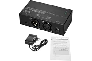 SPYMINNPOO Phantom Power Supply, 48V 12V Dual Voltage with Low Noise Technology for Condenser Microphones, (US Plug)