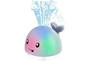 Whale Bath Toy Sprinkler CEJOHD Light Up Bath Toys for Kids Ages Infant Baby Bath Toys 18+ Months Boys Girls Baby , Toddler B