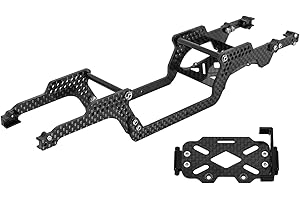 INJORA 39g LCG Carbon Fiber Chassis Frame Kit with 6g Battery Tray for 1/18 TRX4M Defender Bronco K10 F150 RC Crawler Upgrade