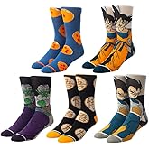 Dragonball 5 Pack Mens Crew Socks