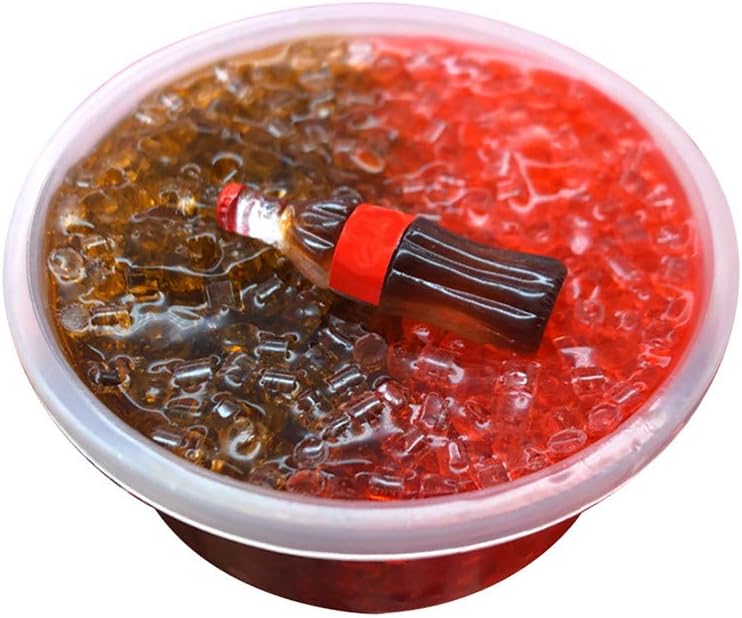 Unionm Slime Toys, DIY Supplies Cola Granule Ice Putty Crystal Sludge Clay Toy Mud Soft and Non-Sticky Scented Gifts for Kids Boys Girls Stress Anxiety Relief (Cola-65g)