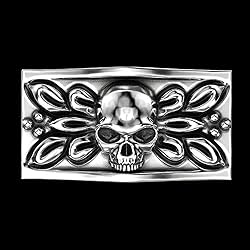 INENIMARTJ Men'S Skull Ring Unique Biker Rider