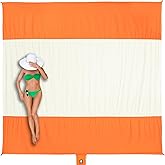WEKAPO Beach Blanket Sandproof Waterproof, Extra Large Beach Mat, Oversized & Compact Sand Free Mat Quick Drying, Lightweight & Durable with Stakes & Corner Pockets