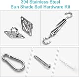 HOMPER Sun Shade Sail Fixing Kit 304 Stainless Steel Hardware Set view 3