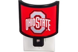 Team Sports America NCAA Ohio State University Glowing Auto Sensor Night Light - 4" Long x 4" Wide x 2" High