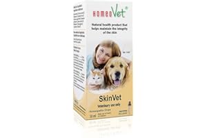 HomeoVet SkinVet for Cats & Dogs, 30ml - Homeopathic Skin Integrity Support, Allergy Relief, Itch & Dry Skin, Enhanced with A