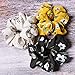 12 Pack Chiffon Hair Scrunchies Flower Scrunchy Hair Bobbles Floral Hair Ties Ponytail Holder for Women Girls- 12 Assorted Colors