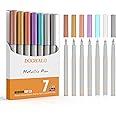 DOOHALO Gold Metallic Pen for Cricut Maker 3/Maker/Explore 3/Air 2/Air 1.0 Medium Point Metallic Tips 7 Colors Markers for drawing Writing Compatible with Cricut Machine