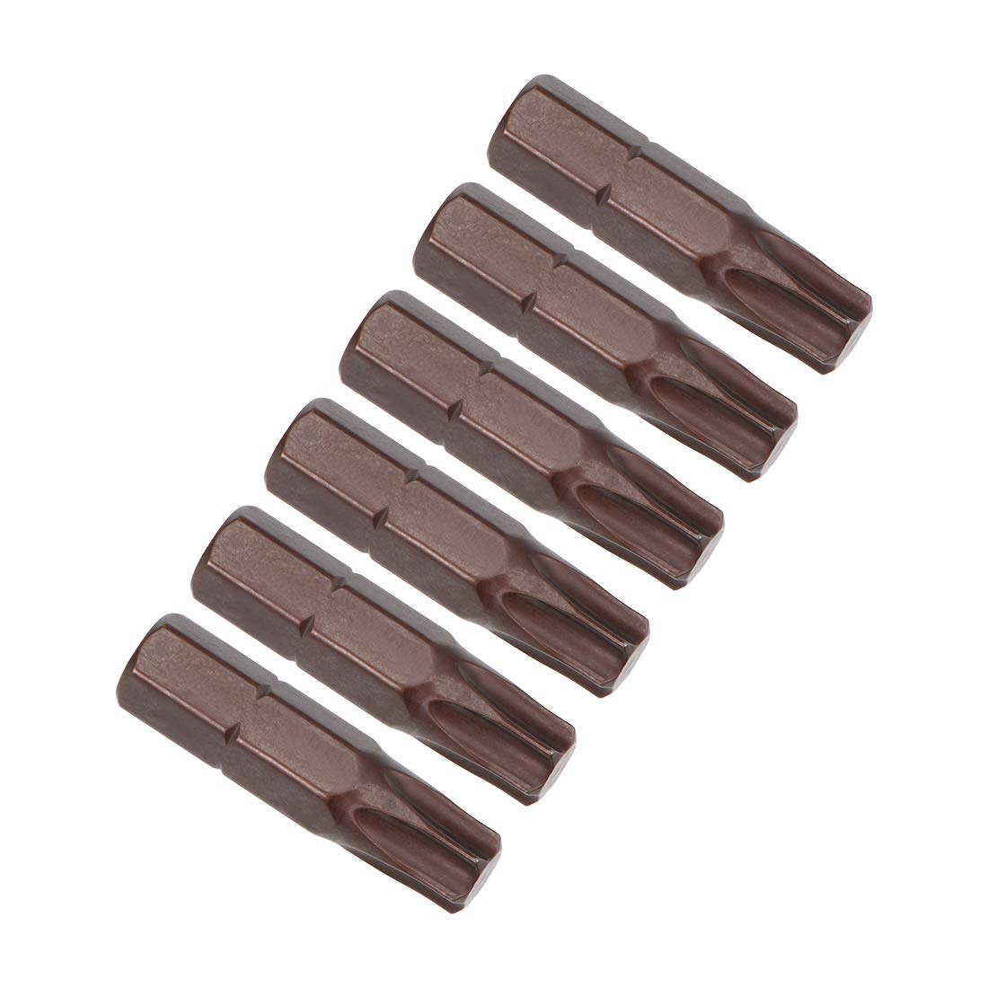 sourcing map Torx Bits 6pcs 1/4 Inch Hex Shank Magnetic T35 Screwdriver Bit Set 25mm Length S2 Screw Driver Kit Tools