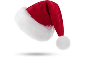 GORSBARK Santa Hat, Christmas Hat, Sequin Santa Hat for Adult, Santa Claus Hat, Sequin Santa Hat Adult for Party