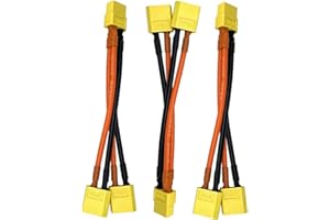 Yaohappy 3pcs XT60 Parallel Battery Connector Cable Extension Y Splitter for DJI Phantom RC Mode Helicopter Quadcopter
