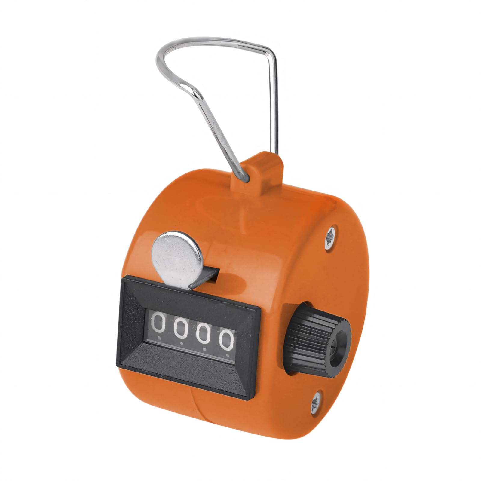 GOGO Handheld Tally Counter, Plastic 4 Digit Palm Clicker, Manual Mechanical Counter for Sport Events, Knitting - Orange