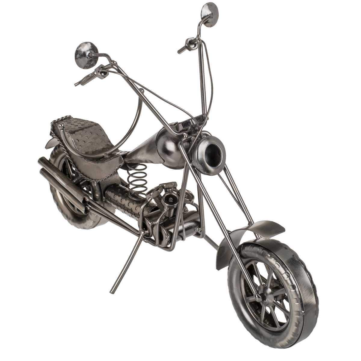 OOTB Metal Bottle Holder, Motorcycle II, Approx. 32 x 22 cm, Ideal as Decoration and Gift Packaging, Multicoloured