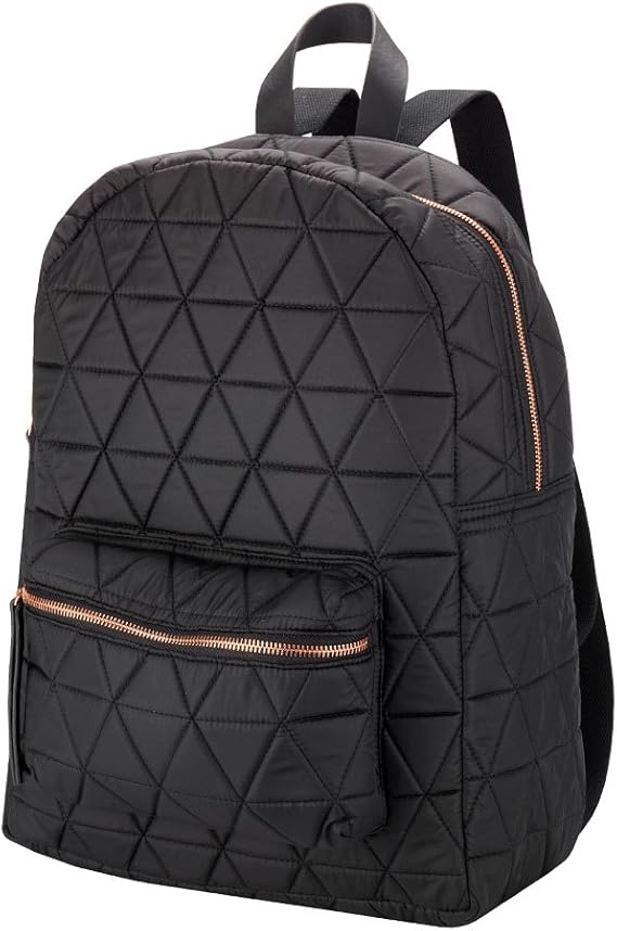 Black Quilted Backpack Amazon.co.uk Luggage