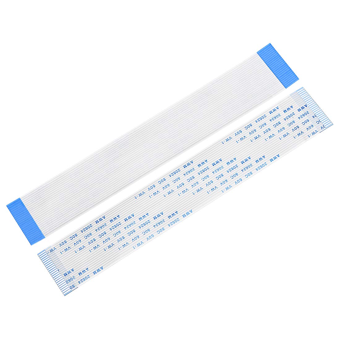 sourcing map Flexible Flat Cable,150mm 1mm Pitch 24 Pins FPC FFC Flexible Ribbon Cable for LCD TV DVD Player 5Pcs (A type)