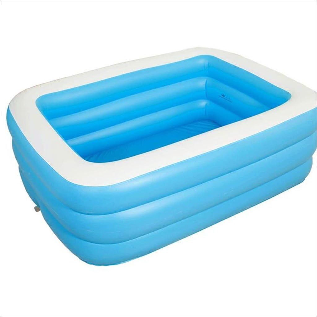 DA SHUN CHANG Oversized Inflatable Bathtub Thickened Adult Adult Bath Tub Children Bath Tub Swimming Pool Folding Bath Barrel Bathtub (Size : 185 * 135 * 55cm)
