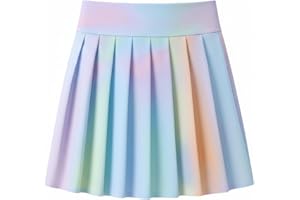 SPFAS Girls Pleated Tennis Skirt with Pockets Shorts Girl's Athletic Golf Skirt for Running School Cheerleading 4-15 Years