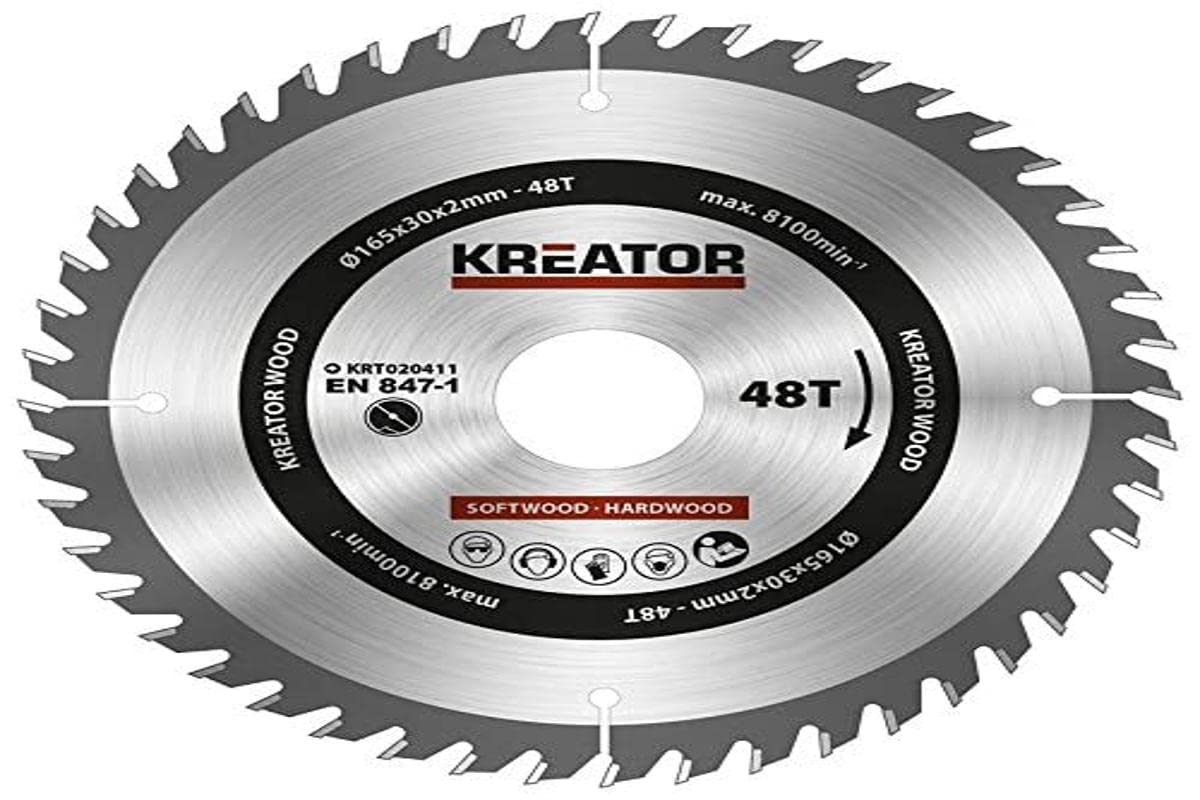 KREATOR KRT020411 Wood Saw Disc 165mm48d
