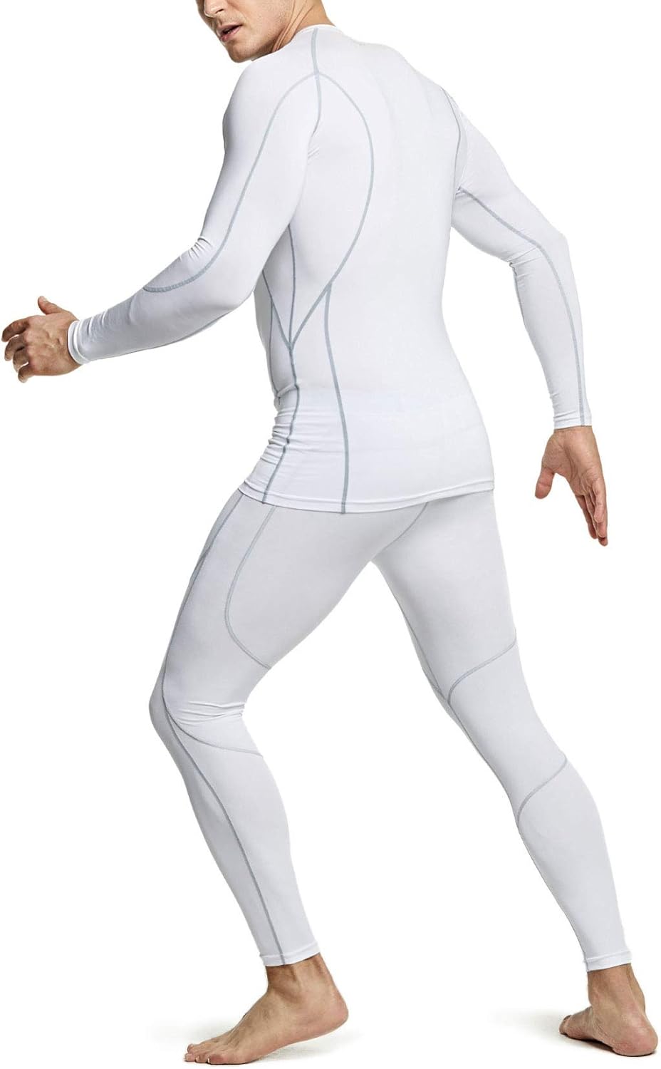 TSLA Men's Cool Dry Fit Long Sleeve Compression Shirts, Athletic Workout Shirt, Sports Base Layer T-Shirt: Clothing