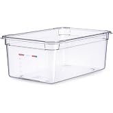 Araven Polycarbonate Food Pan, GN 1/1, 8" Deep, Clear
