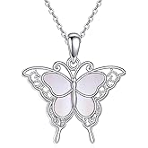 AINFQY Butterfly Necklaces for Women Butterfly Necklace Silver Butterfly Pendant Gifts